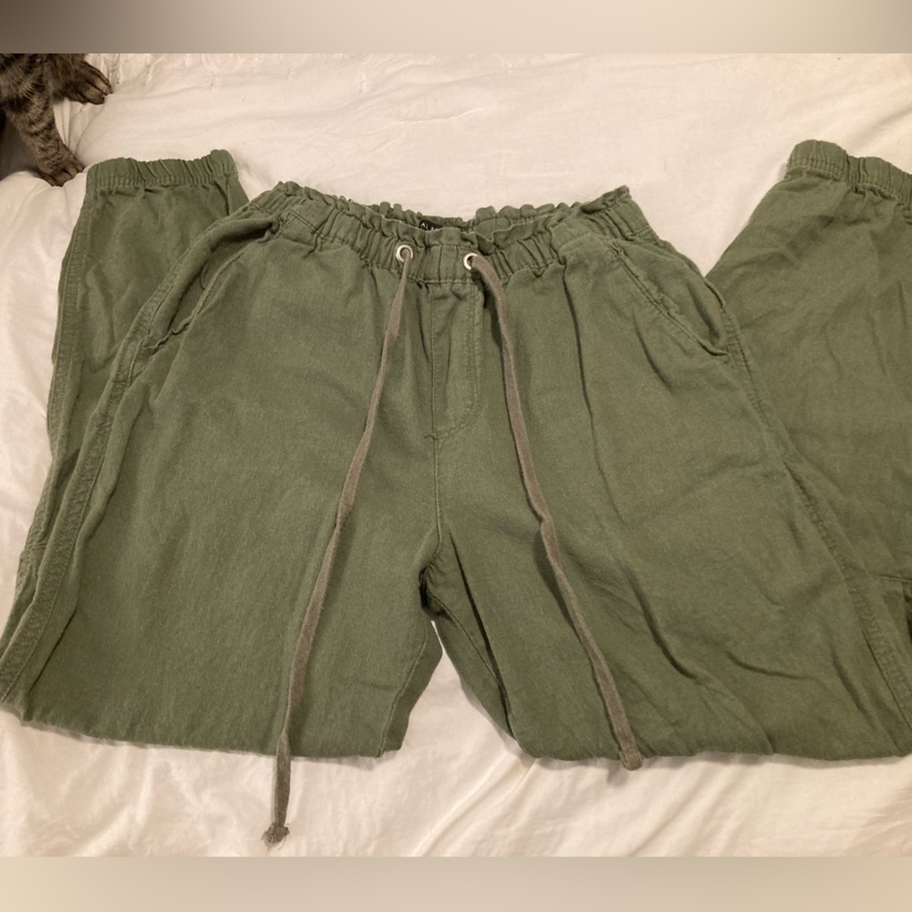 Green jegging cargo pants